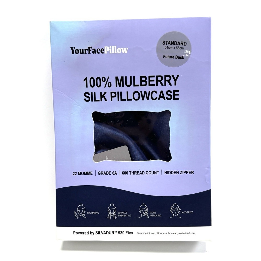YourFacePillow 100% Mulberry Silk Pillowcase Standard Future Dusk 22 Momme